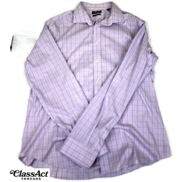 Lauren Ralph Lauren Purple Slim Fit Performance Stretch 17.5 XL Black Label - Picture 1 of 9